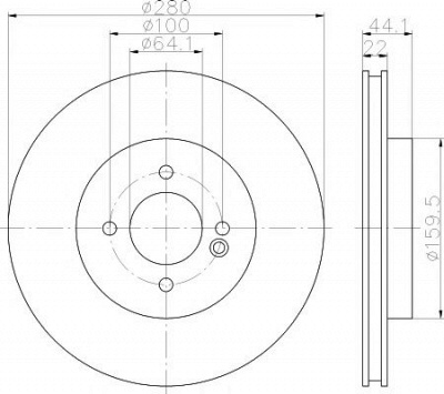 HELLA PAGID 8dd355113751 -  Тормозной диск